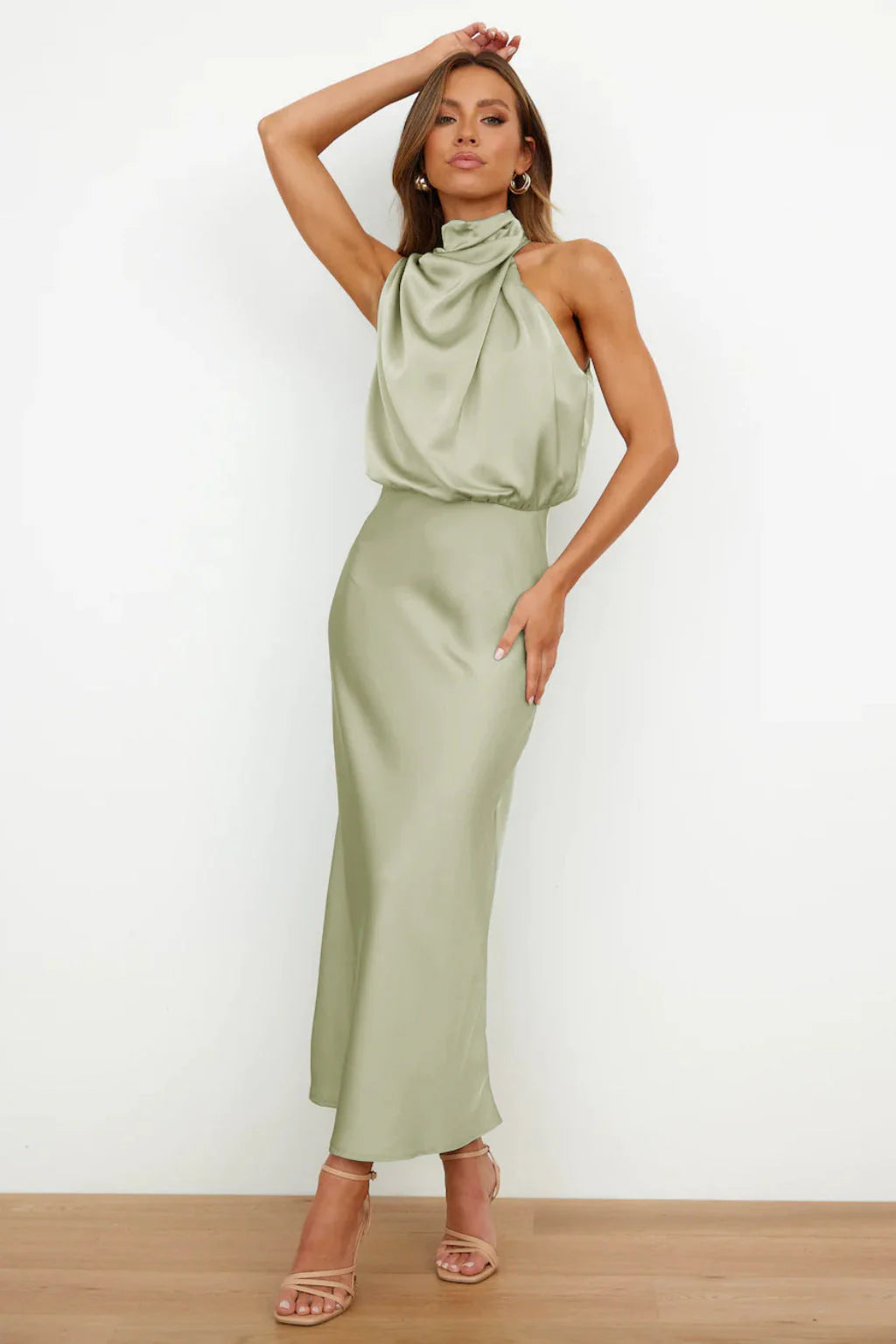 Sofia | Off-shoulder satin dress