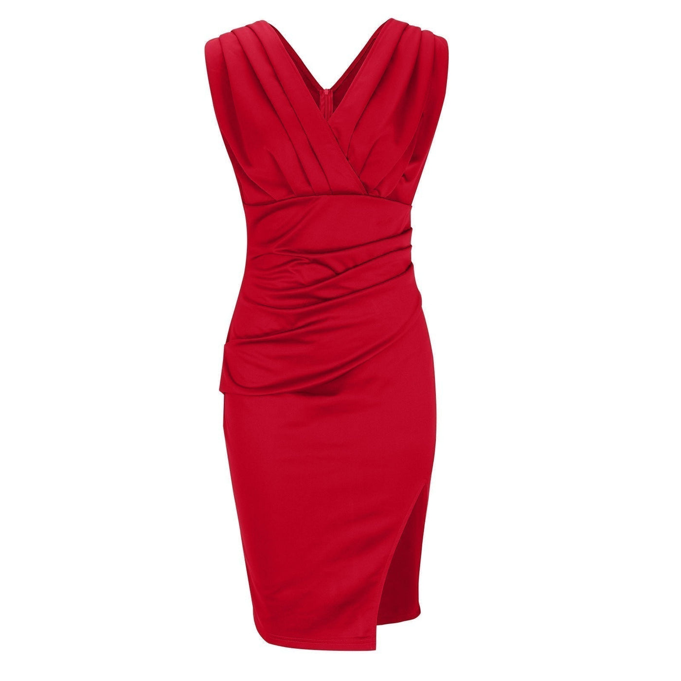Sofia | Fitted Dress with V-Neck and Slit
