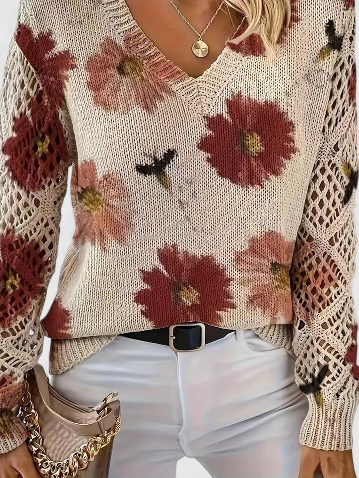 Sofia | Elegant Sweater with Floral Pattern