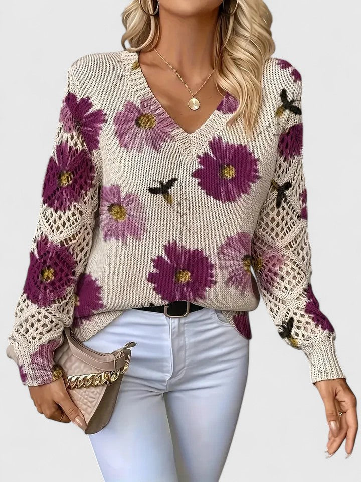 Sofia | Elegant Sweater with Floral Pattern
