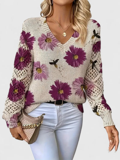 Sofia | Elegant Sweater with Floral Pattern