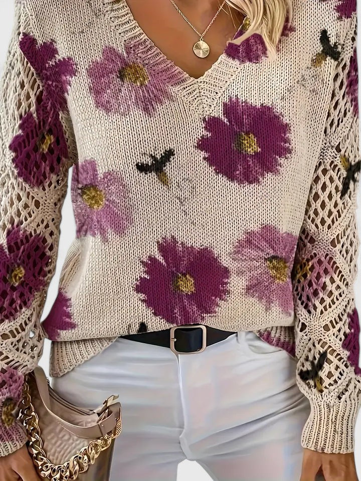 Sofia | Elegant Sweater with Floral Pattern