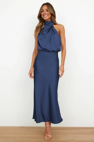 Sofia | Off-shoulder satin dress