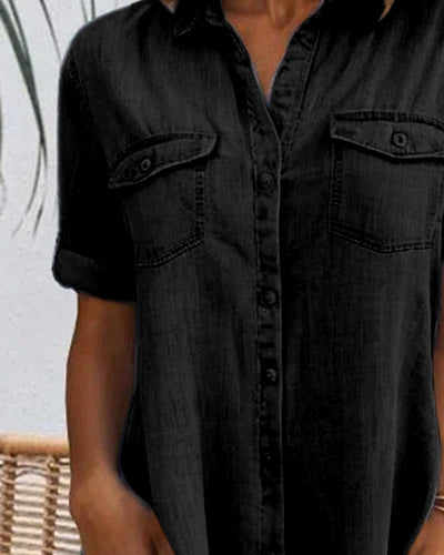 Sofia | Casual denim shirt dress