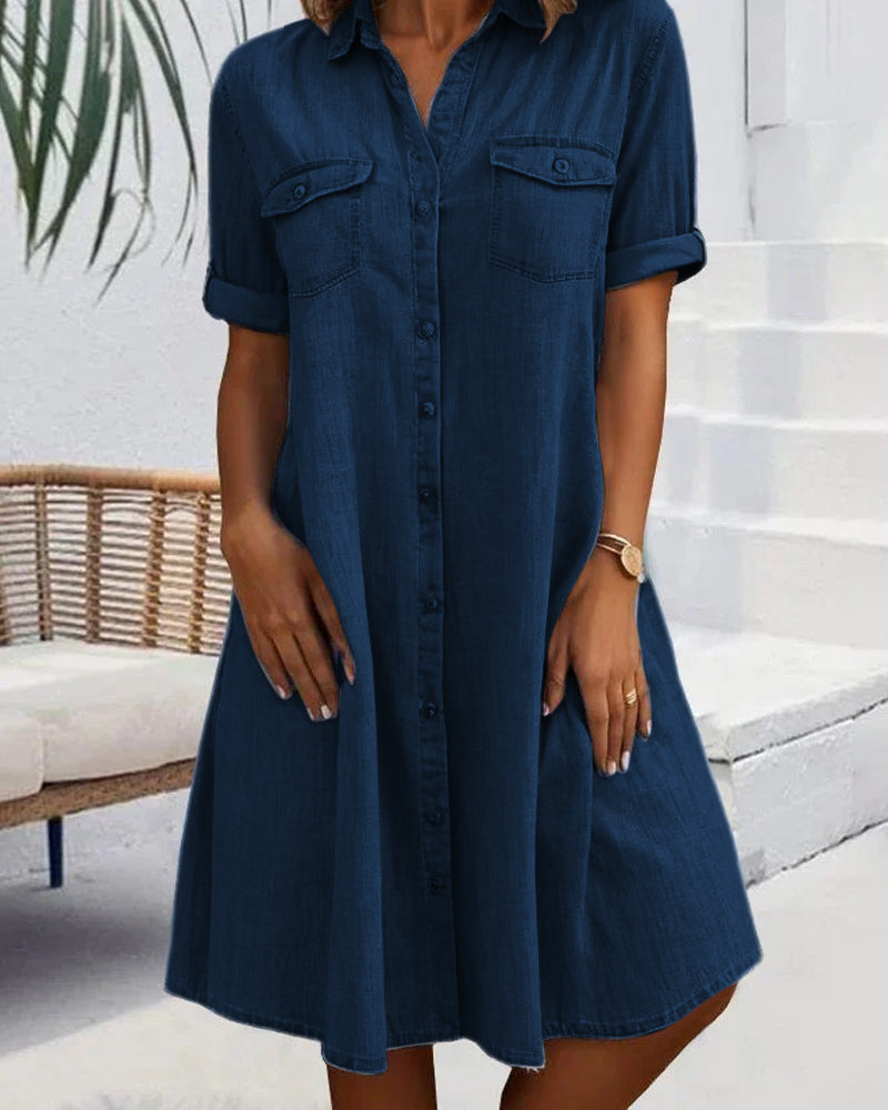 Sofia | Casual denim shirt dress