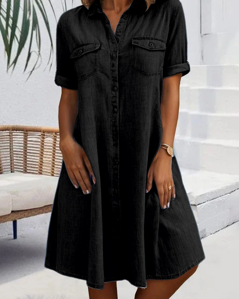 Sofia | Casual denim shirt dress