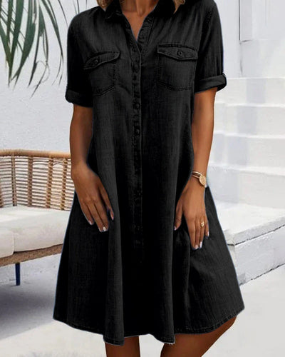 Sofia | Casual denim shirt dress