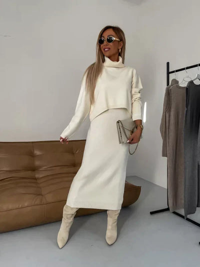 Sofia | Warm dress with turtleneck set