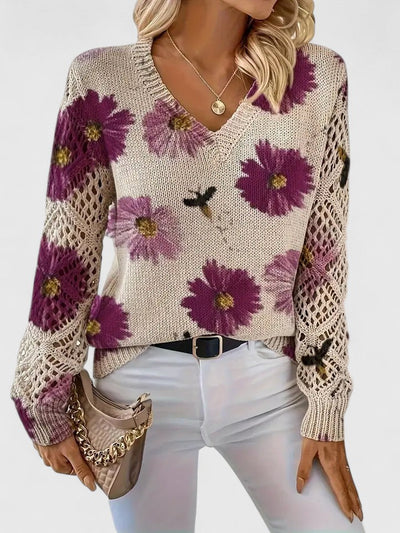 Sofia | Elegant Sweater with Floral Pattern