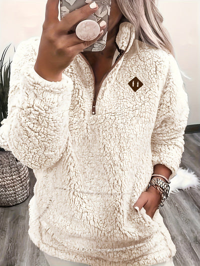 Sofia | Teddy Sweater With Zipper
