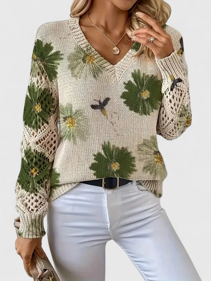 Sofia | Elegant Sweater with Floral Pattern