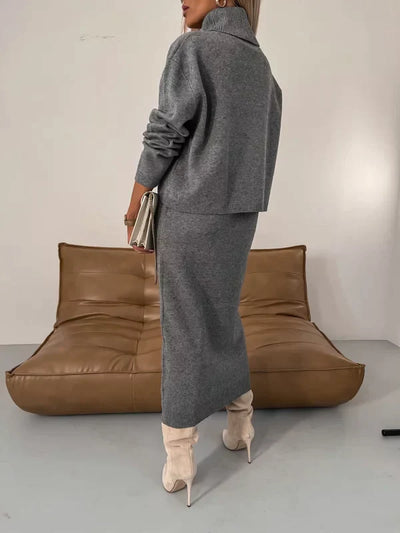 Sofia | Warm dress with turtleneck set