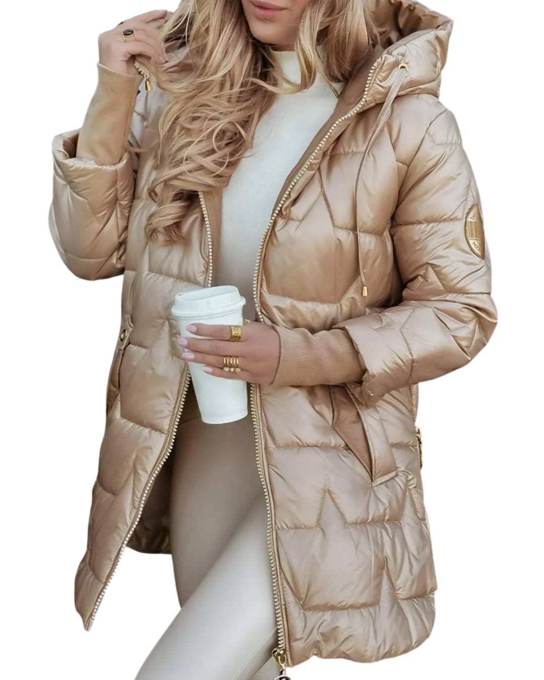 Sofia | Elegant Winter Coat with Hood and Padding