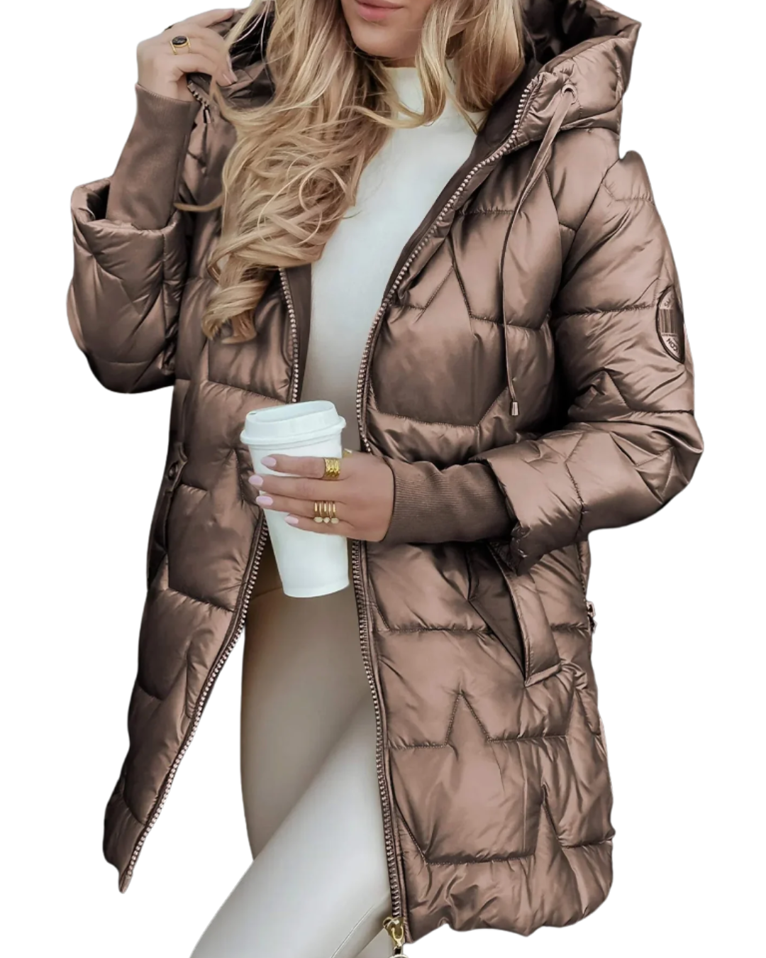 Sofia | Elegant Winter Coat with Hood and Padding