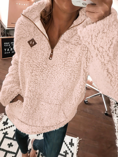 Sofia | Teddy Sweater With Zipper