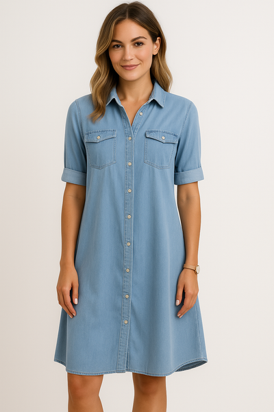 Sofia | Casual denim shirt dress