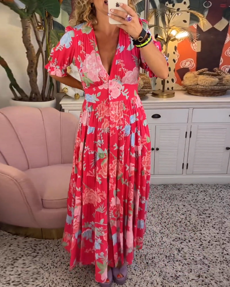 Sofia | Flower dress with pockets