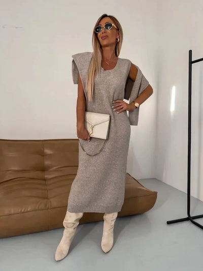 Sofia | Warm dress with turtleneck set
