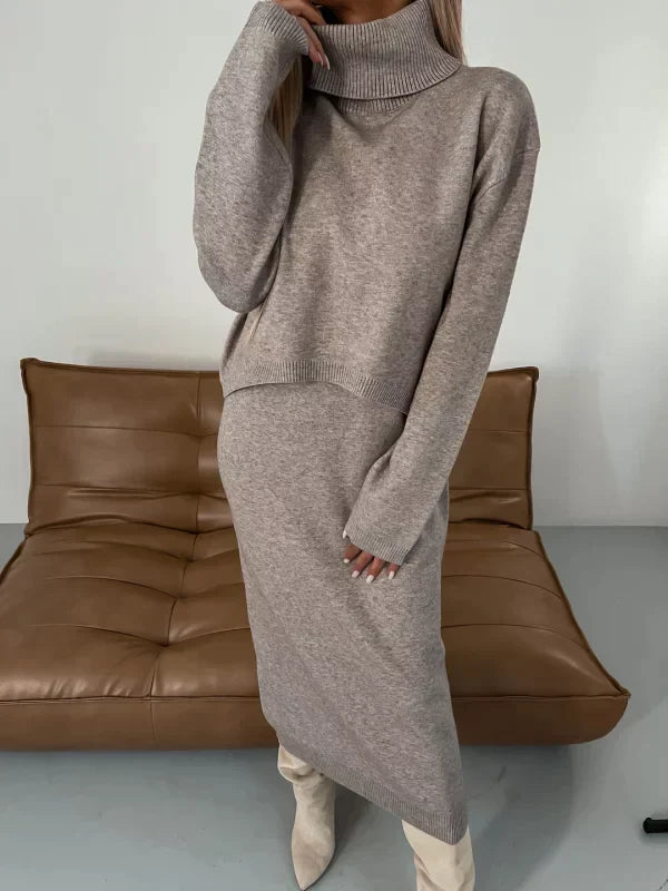 Sofia | Warm dress with turtleneck set