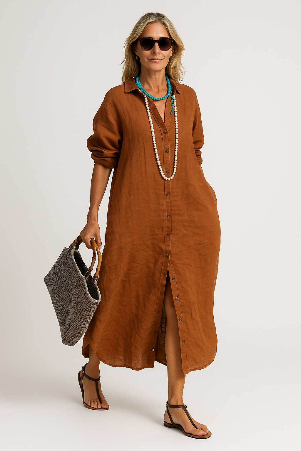 Sofia | Loose linen dress