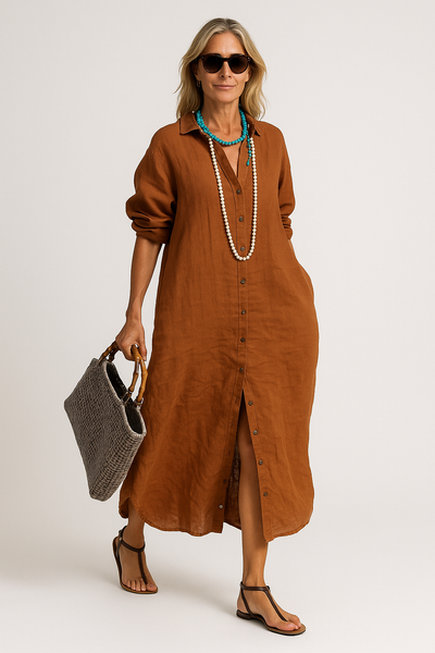 Sofia | Loose linen dress