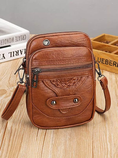 Sofia | Vintage-style leather crossbody bag