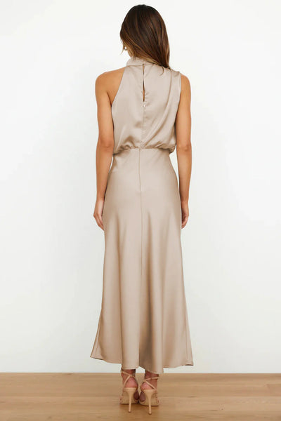 Sofia | Off-shoulder satin dress