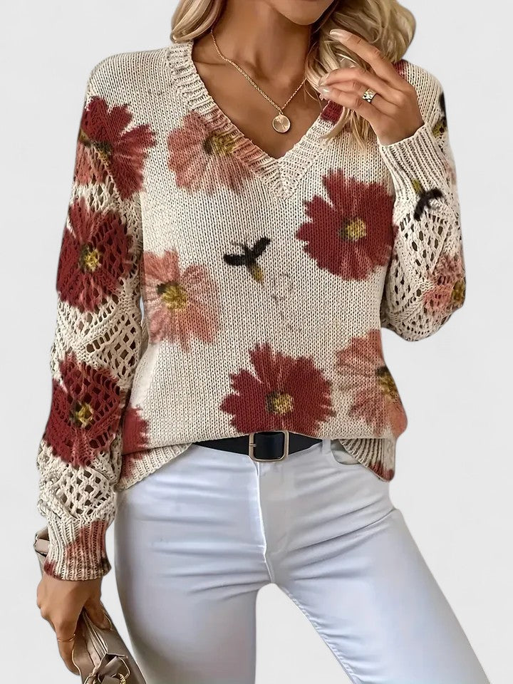 Sofia | Elegant Sweater with Floral Pattern