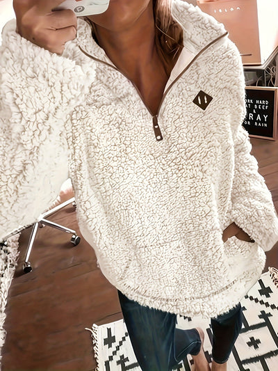 Sofia | Teddy Sweater With Zipper