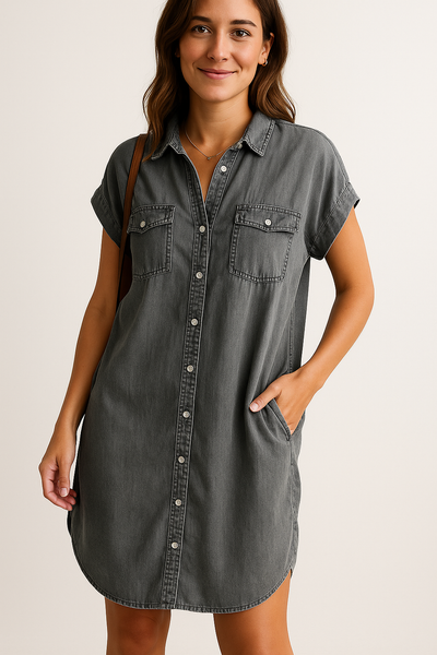 Sofia | Modern denim shirt dress