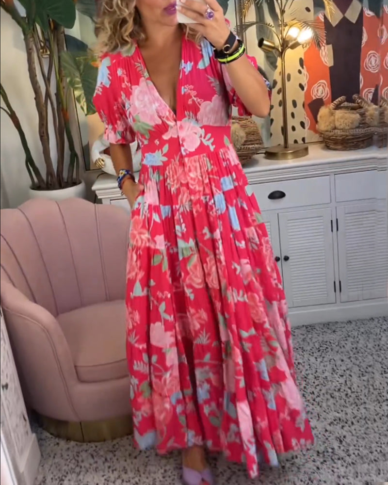 Sofia | Flower dress with pockets
