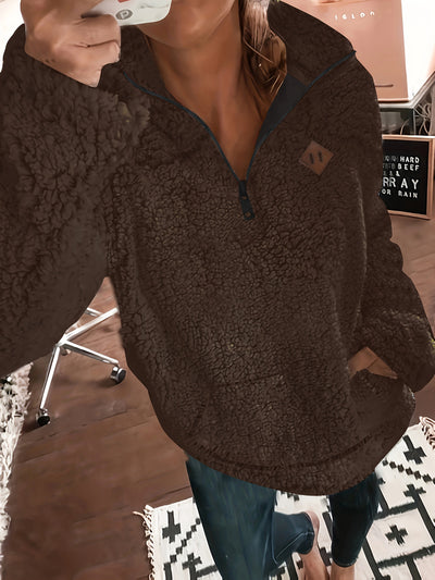 Sofia | Teddy Sweater With Zipper