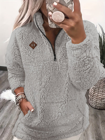 Sofia | Teddy Sweater With Zipper
