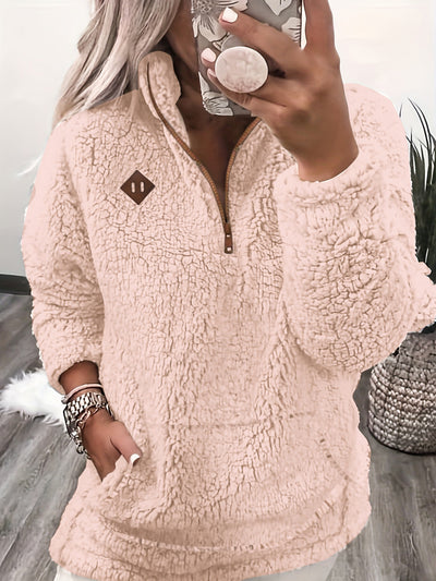 Sofia | Teddy Sweater With Zipper