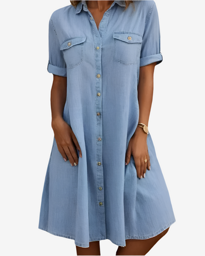 Sofia | Casual denim shirt dress