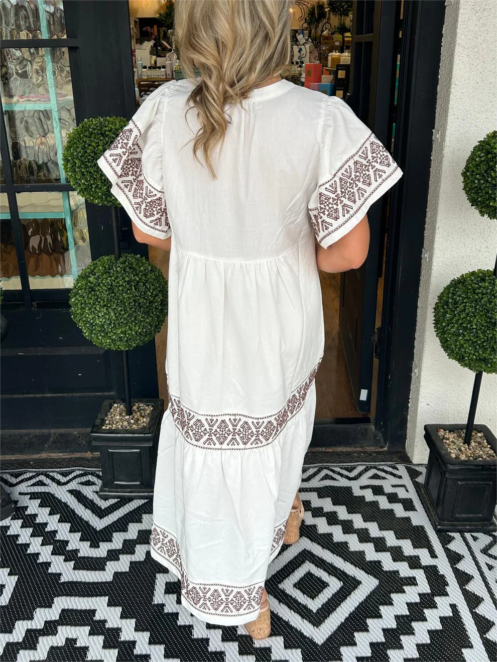 Sofia | Flowing boho dress with V-neck