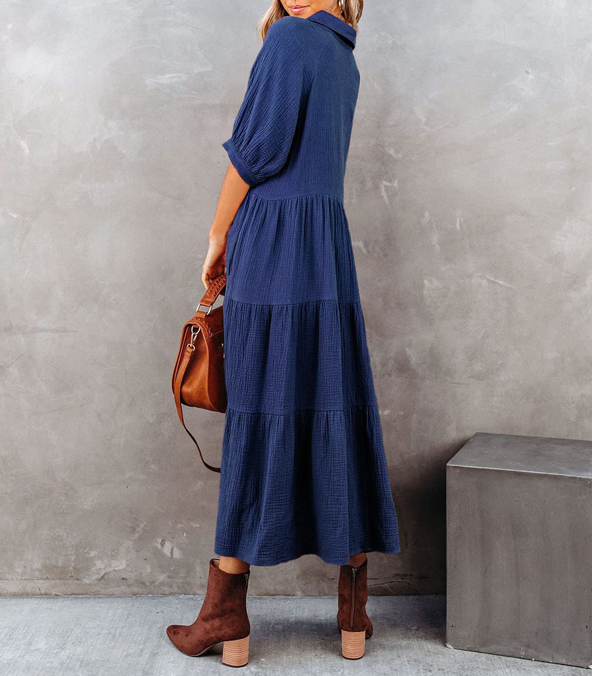 Sofia | Luxurious shirt dress with ruffles