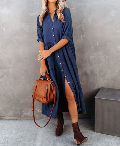 Sofia | Luxurious shirt dress with ruffles