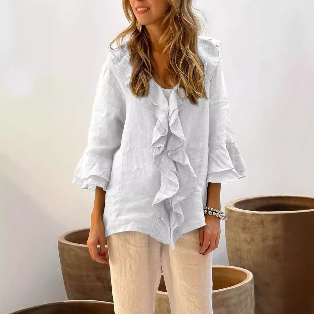 Sofia | Luxury ruffled blouse