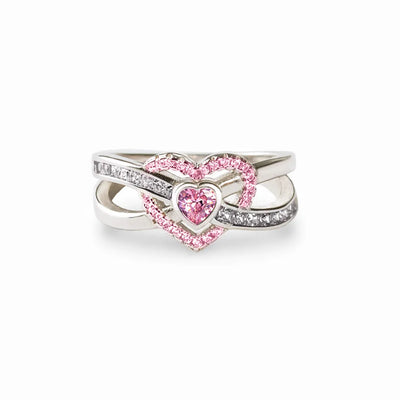 The Pink Infinite Heart Ring