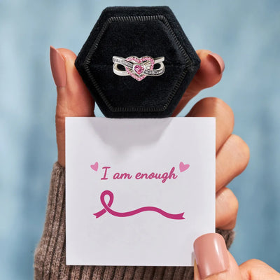 The Pink Infinite Heart Ring