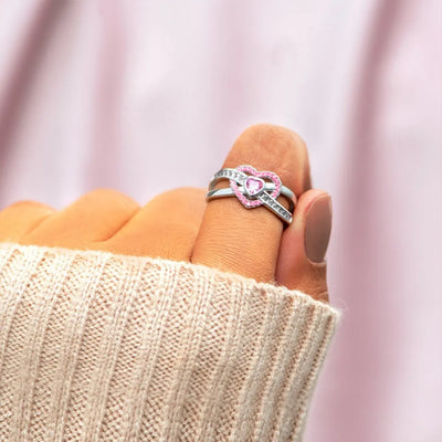 The Pink Infinite Heart Ring