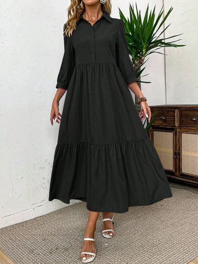 Sofia | Flowing shirt dress