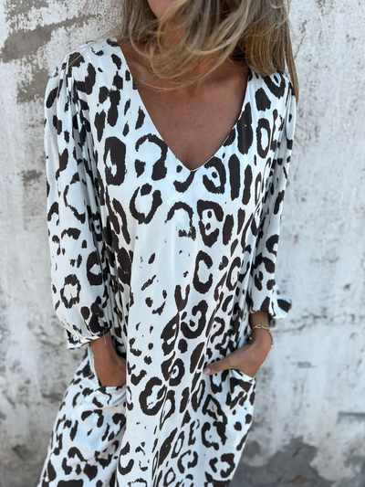 Sofia | Summer dress with leopard print