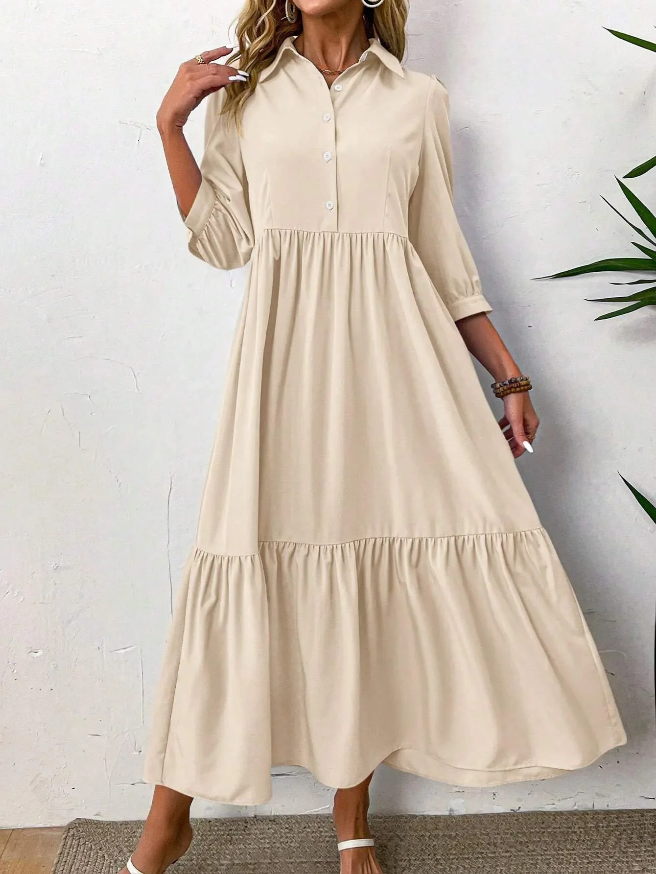 Sofia | Flowing shirt dress