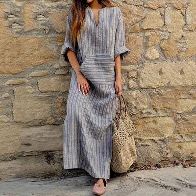 Sofia | Striped maxi dress in vintage style