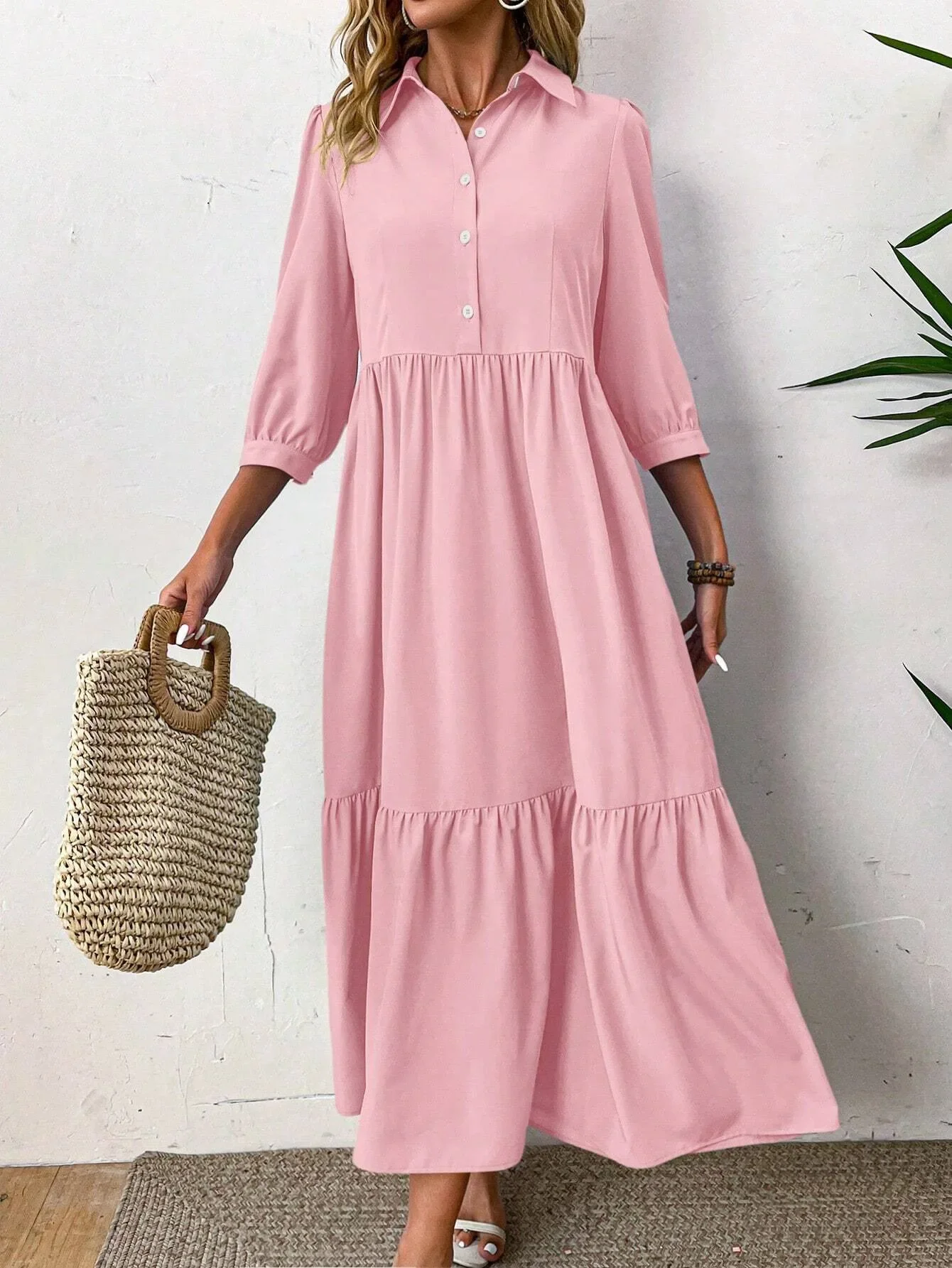 Sofia | Flowing shirt dress