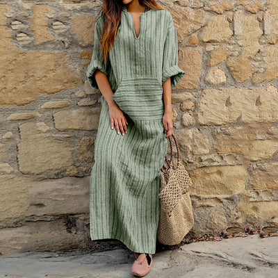 Sofia | Striped maxi dress in vintage style