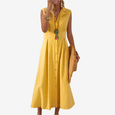 Sofia | Elegant sleeveless shirt dress