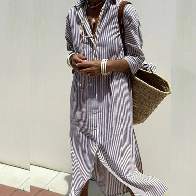 Sofia | Classic striped shirt dress